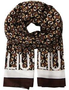 LIU •JO Scarf with jewel print, Sciarpe E Foulard Beige Donna