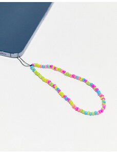 My Accessories - Charm per smartphone multicolore con perline arcobaleno