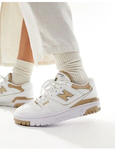 New Balance - 550 - Sneakers bianche e marroni-Bianco