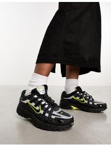Nike - P-6000 - Sneakers unisex nere e verde voltage-Nero