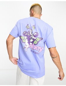 Obey - T-shirt viola con stampa It's All Love
