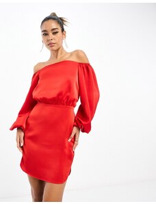 Pretty Lavish - Vestito corto in raso rosso