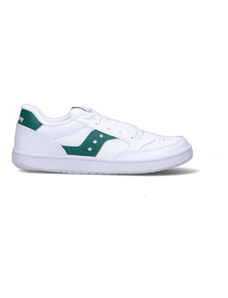SAUCONY JAZZ COURT Sneaker bimbo bianca/verde in pelle SNEAKERS