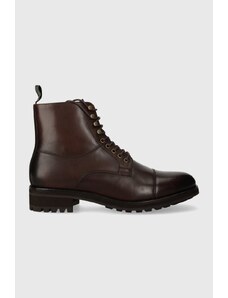 Polo Ralph Lauren scarpe in pelle Bryson Boot uomo colore marrone 812754384001