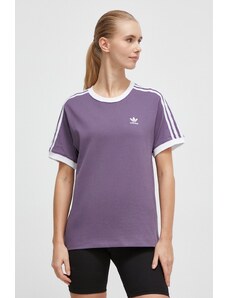 adidas Originals t-shirt in cotone donna colore violetto