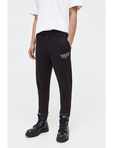Tommy Jeans pantaloni da jogging in cotone colore nero