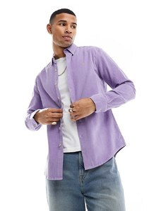 Farah - Bowery - Camicia in velluto a coste lilla-Viola