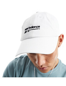 New Balance - Cappellino avena con logo lineare-Bianco