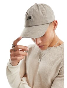 New Balance - Cappellino slavato grigio fungo con logo