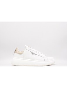 Y-NOT Sneakers donna white gold glitter