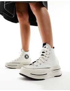 Converse - Run Star Legacy - Sneakers alte bianche con dettagli neri-Bianco