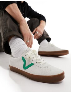 Vans - Sport Low - Sneaker basse color bianco sporco e verde con suola in gomma