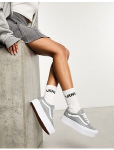 Vans - Old Skool Stackform - Sneakers grigio medio con suola rialzata