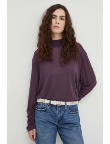 G-Star Raw camicia a maniche lunghe donna colore violetto