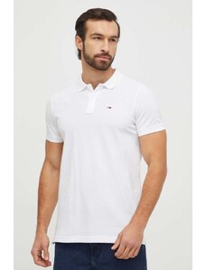 Tommy Jeans polo in cotone colore bianco DM0DM18312