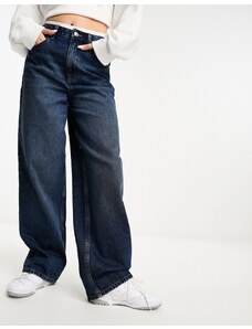 Miss Selfridge - Jeans ampi lavaggio sporco-Blu