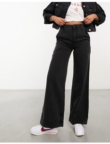 Lee - Stella - Jeans a fondo ampio e vita alta neri-Nero