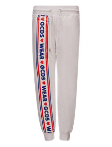 Pantalone Tuta Bianco con Logo GCDS M Bianco 2000000009711