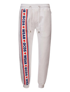 Pantalone Jogging Bianco con Logo GCDS L Bianco 2000000009698