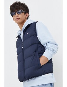 Tommy Jeans gilet in piuma uomo colore blu navy