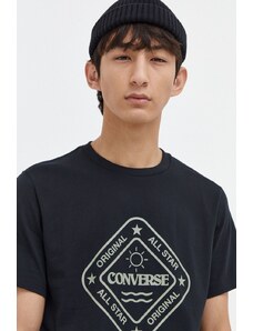 Converse t-shirt in cotone uomo colore nero