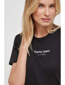 Tommy Jeans t-shirt in cotone donna colore nero