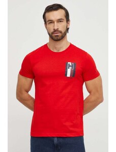 Tommy Hilfiger t-shirt in cotone uomo colore rosso
