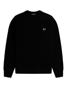 FRED PERRY MAGLIONE GIROCOLLO IN LANA A COSTA INGLESE