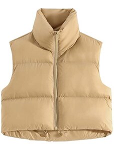 TDEOK Dirndl - Gilet invernale da donna, trapuntato, caldo, per esterni, con  cappuccio, senza maniche, cappotto lungo, da donna, in resina, anelli, verde  militare, XL 