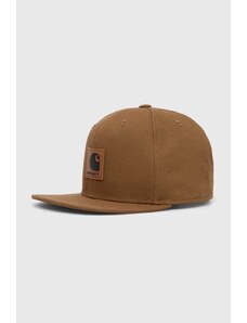 Carhartt WIP berretto da baseball in cotone colore marrone con applicazione