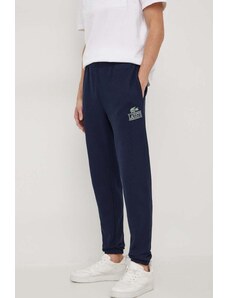 Lacoste pantaloni da jogging in cotone colore blu navy