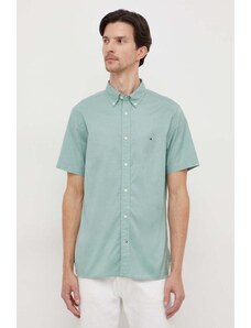 Tommy Hilfiger camicia in cotone uomo colore verde