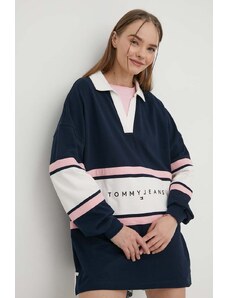Tommy Jeans felpa in cotone colore blu navy