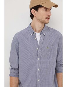 Lacoste camicia in cotone uomo colore blu navy