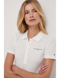 Tommy Hilfiger polo donna colore bianco