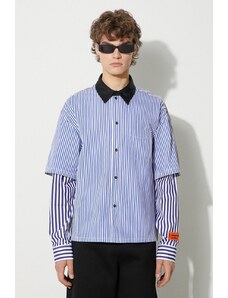 Heron Preston camicia in cotone Doublesleeves Stripes Shirt uomo HMGE003F23FAB0014610