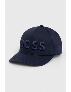 BOSS berretto da baseball colore blu navy con applicazione
