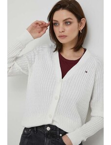 Tommy Hilfiger cardigan in cotone colore bianco
