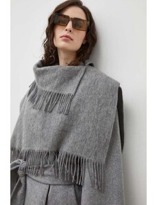 By Malene Birger poncho il lana colore grigio