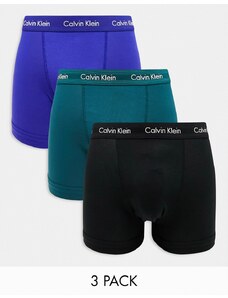 Calvin Klein - Confezione da 3 paia di boxer aderenti blu, neri e blu uovo di pettirosso-Multicolore