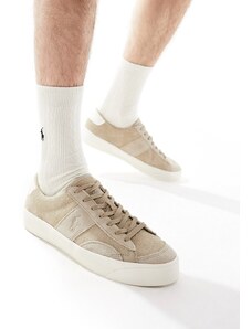 Polo Ralph Lauren - Sayer Sport - Sneakers in camoscio color cuoio-Marrone