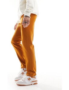 ASOS DESIGN - Pantaloni eleganti slim fit color arancione bruciato-Marrone