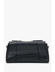 Women's Black Leather Shoulder Bag Estro ER00113775