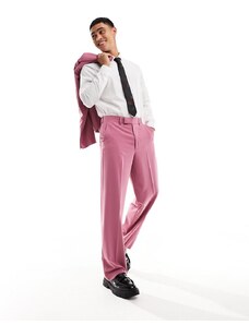 ASOS DESIGN - Pantaloni da abito rosa a fondo ampio
