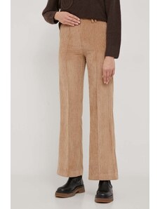 United Colors of Benetton pantaloni in velluto a coste colore marrone