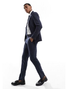 Gianni Feraud - Pantaloni da abito slim blu navy a quadri