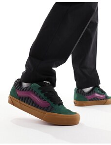 Vans - Knu Skool - Chunky sneakers in velluto a coste multicolore con suola in gomma-Grigio