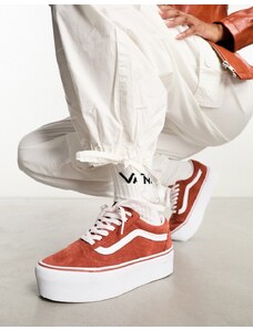Vans - Old Skool Stackform - Sneakers arancione intenso con suola rialzata