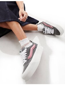 Vans - Knu Stack - Sneakers grigio scuro e rosa