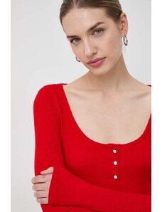 Guess camicia a maniche lunghe donna colore rosso